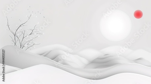 Creative White Japanese Style Background Design: Modern, Minimalist, and Traditional for Various Projects