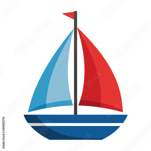 Sailboat icon isolated on white background