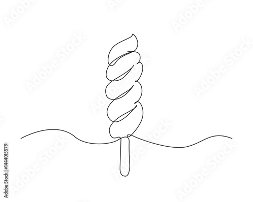 Cosy sofa armchair outline drawing illustration. one continuous line drawing of armchair furniture.