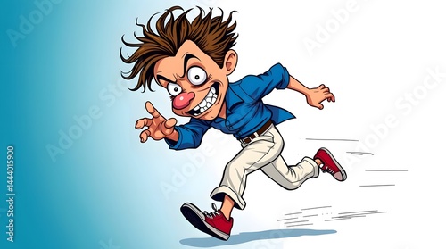 man jumping in the air with headphones