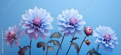 Dahlia in Delfts Blauw,ai generative