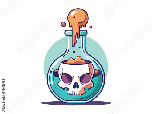 A transparent glass bottle and Deadly on the Rocks