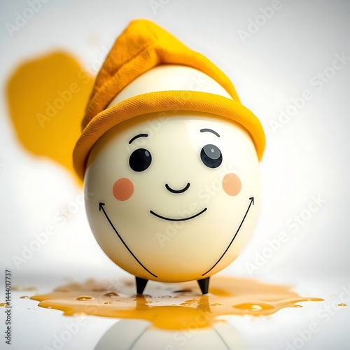 happy easter egg with clipping path