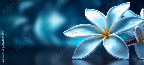Plumeria in Delfts Blauw,ai generative