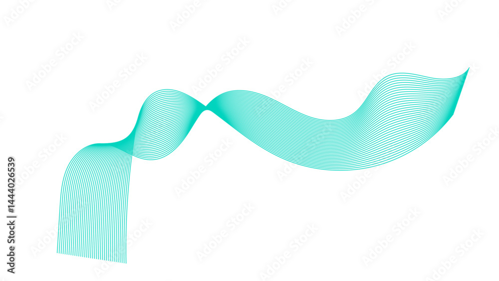 Fototapeta premium Abstract colorful wave element for design. Digital frequency track equalizer. Stylized line art background