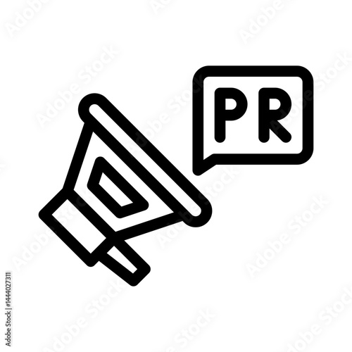 public relations line icon