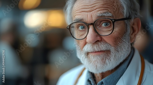 Kindhearted doctor helping senior patient showing trust, support, and medical care in hospital or clinic
