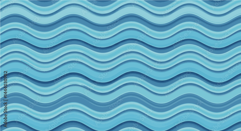 Blue Wavy Water Pattern - Seamless Ocean Style Background
Blue Wavy Water Pattern - Seamless Ocean Style Background