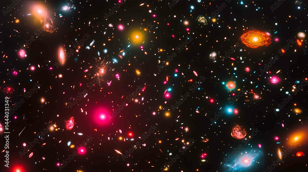 space giltter particle glow on dark background space giltter particle glow on dark background