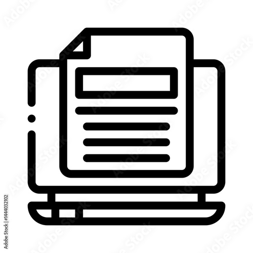 content creation line icon