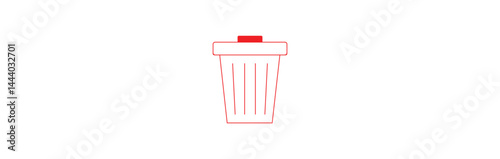 Trash Can Vector Line Icon Design.  Recycling line icon. trash can icon vector design symbol