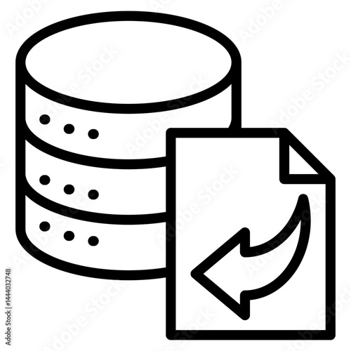 Database Import Icon Element For Design
