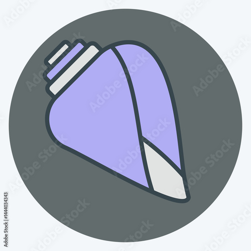 Icon Sheel. related to Hawaii symbol. color mate style. design editable
