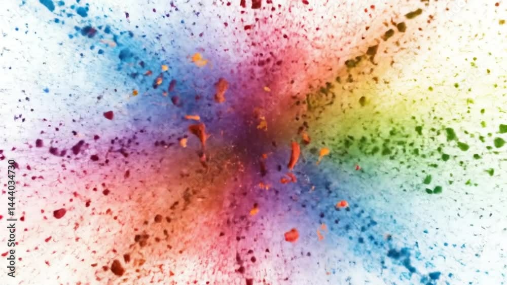 Vibrant Explosion of Colorful Powder