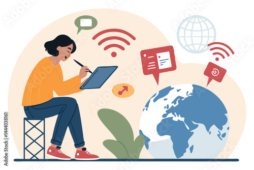 -blogging-and-online-news-website-concept-with-per.eps