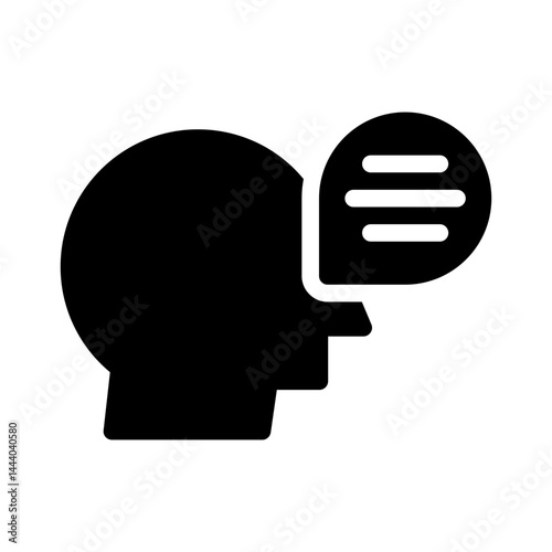 AI messaging glyph icon