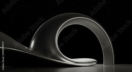 Abstract Black Sculptures: Sleek, Dark, Minimalist Forms