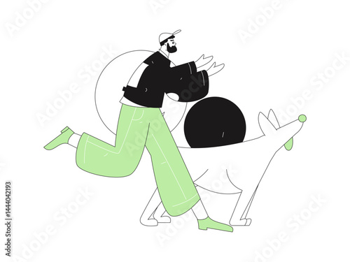 People exercising healthy running vector internet operation illustration
