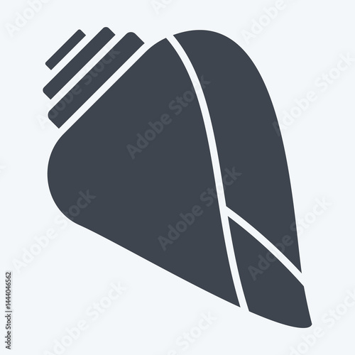 Icon Sheel. related to Hawaii symbol. glyph style. design editable
