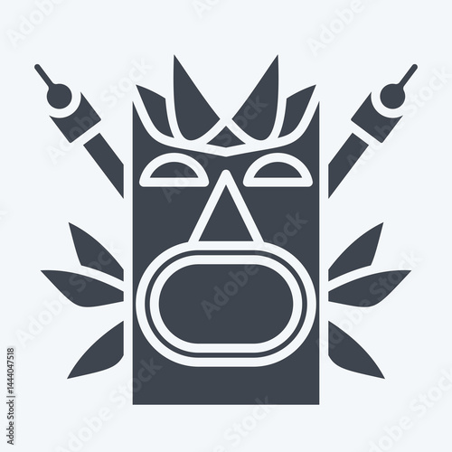 Icon Totem. related to Hawaii symbol. glyph style. design editable