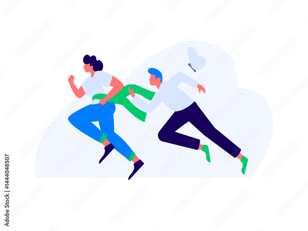 People exercising healthy running vector internet operation illustration
People exercising healthy running vector internet operation illustration