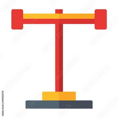 T-bar icon isolated on white background