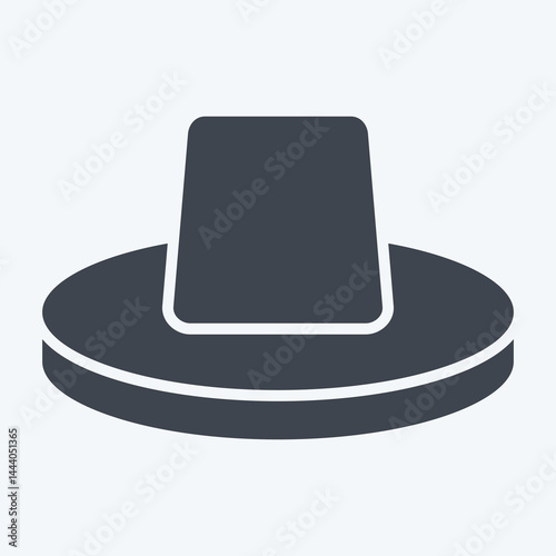 Icon Hat. related to Hawaii symbol. glyph style. design editable