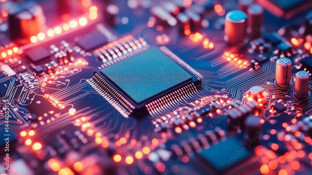 Employees are conducting stress tests to measure heat resistance of microchips.