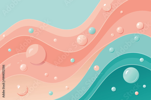 Generate a vibrant, abstract image showcasing the elegant, flowing motion of pastel-colored, blobby shapes resembling viscous paste.  Emphasis on smooth, liquid-like textures and dynamic forms.
