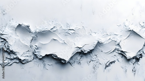 Abstract texture of white paint layers on horizontal background creative art minimalist style neutral color