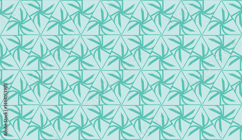 Smart background with decorative triangles layot. Vector illustration. Blue, turquoise color . Decorative design for you idea. Seamless