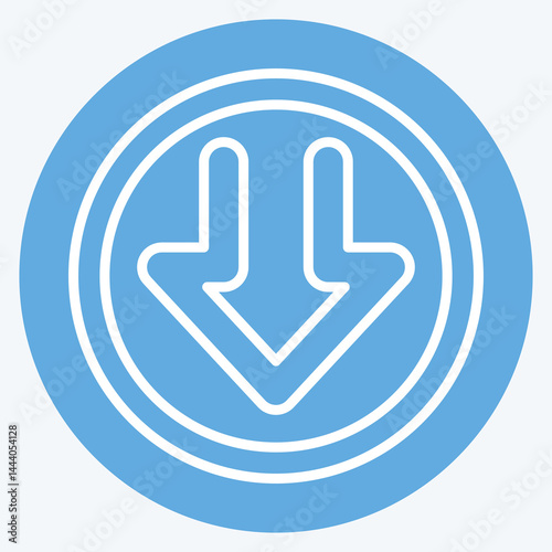 Icon Download Progress. related to Download symbol. blue eyes style. design editable
