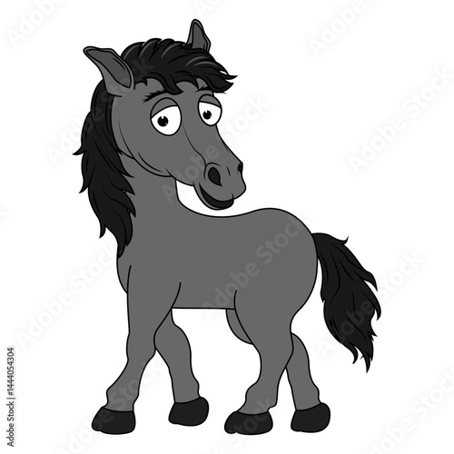 cute horse animal cartoon