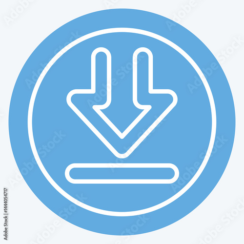 Icon Download. related to Download symbol. blue eyes style. design editable