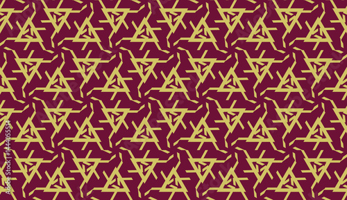 For interior wallpaper, smart design, fashion print.Vector seamless illustration with pattern in triangles style.