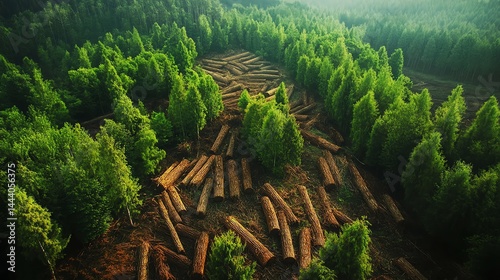 Obraz na płótnie Reducing deforestation is crucial for carbon sequestration. w salonie