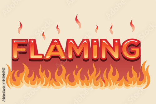 Create a stylized flaming text effect; fiery letters burning intensely, with realistic fire and smoke details, suitable for a logo or .