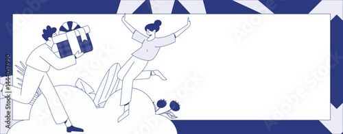 People exercising healthy running vector internet operation illustration
