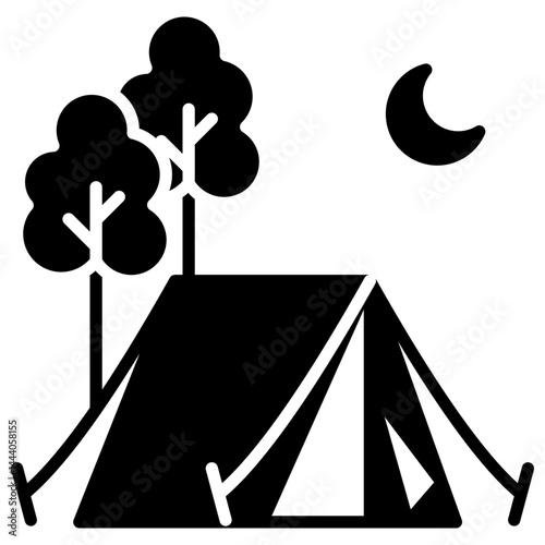 Camp glyph icon