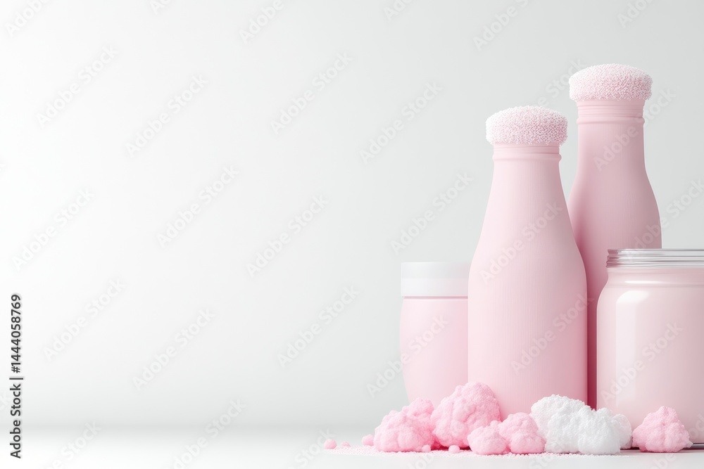 Pink Dairy Product Display Pink Dairy Product Display