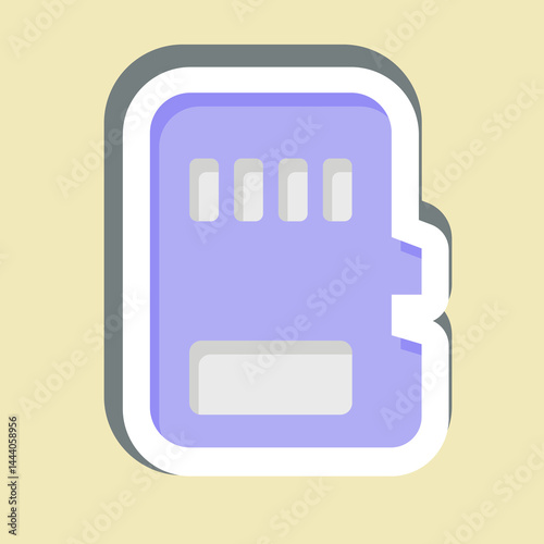 Sticker Memory Card. related to Download symbol. design editable