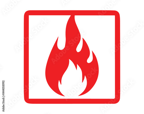 Red Flame and Fire Icon – Vector Burning Symbol, Candle & Heat Illustrations for Safety and Design Use