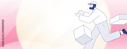 People exercising healthy running vector internet operation illustration
