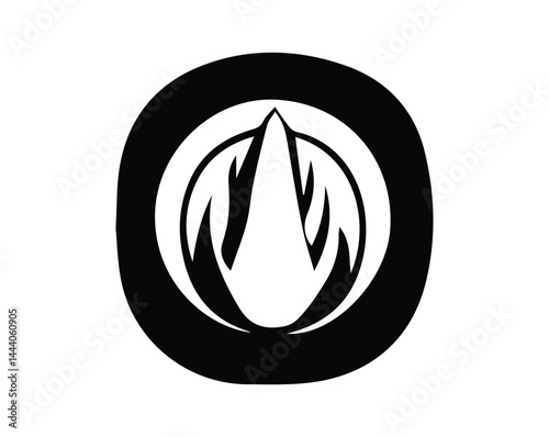 Black Flame and Fire Icon – Vector Burning Symbol, Candle & Heat Illustrations for Safety and Design Use