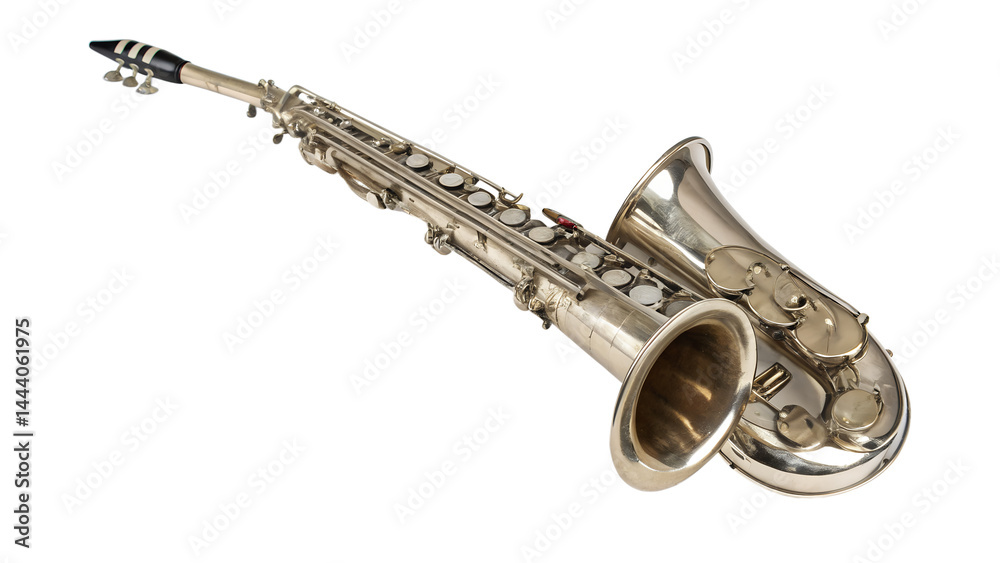 Fototapeta premium saxophone on white background