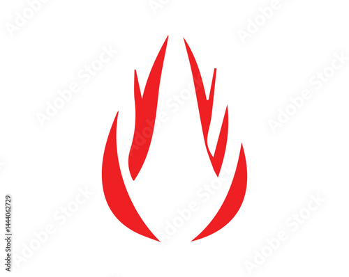 Red Flame and Fire Icon – Vector Burning Symbol, Candle & Heat Illustrations for Safety and Design Use