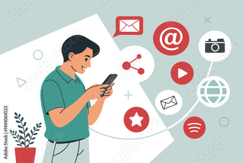 Design a vibrant flat web banner illustrating citizen journalists using smartphones and laptops to report news, emphasizing collaborative storytelling and digital media.