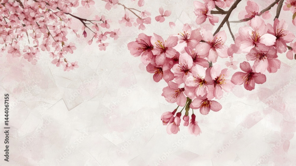 custom made wallpaper toronto digitalDelicate cherry blossoms in soft pastel hues.