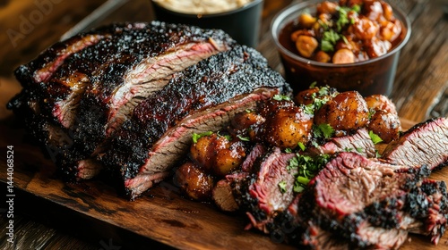 A BBQ restaurant with a focus on slow-cooked meats, using low-and-slow techniques to create tender, melt-in-your-mouth brisket and ribs.