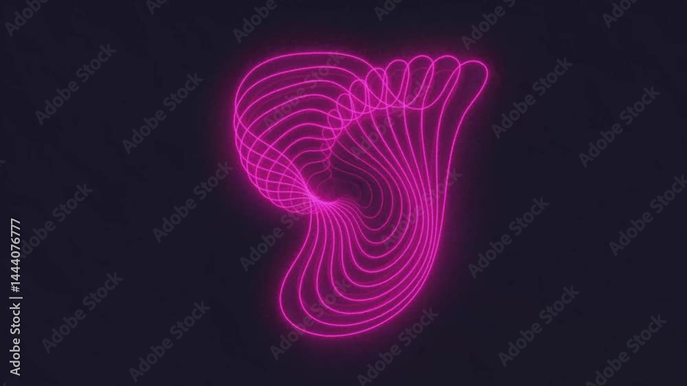abstract glowing pink pattern on dark background